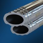 Ribbed Slant terminal de escape – Pulido 100 mm