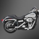 Dyna 1999-2017 Rock Auspuff für Harley-Davidson - Schwarz