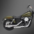 Dyna 1999-2017 Rock Auspuff für Harley-Davidson – Poliert