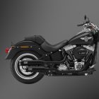 Softail 2007-2017 Rock exhaust for Harley-Davidson - Black - DLX